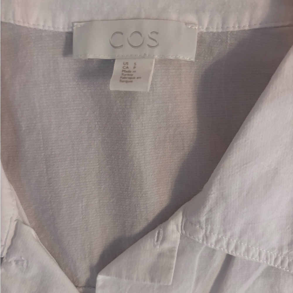 COS White Casual Button Down High Low Shirt - Picture 2 of 3